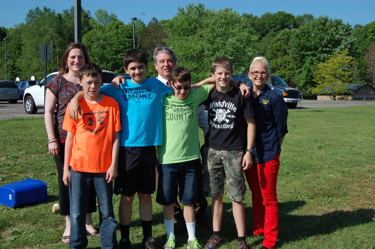 Superintendent Healey plays ball