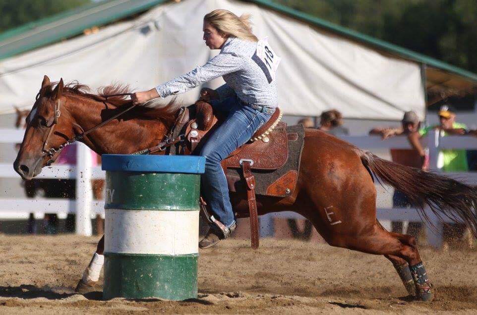 Junior Autumn Jones will be awarded a saddle for her barrel racing performance. 