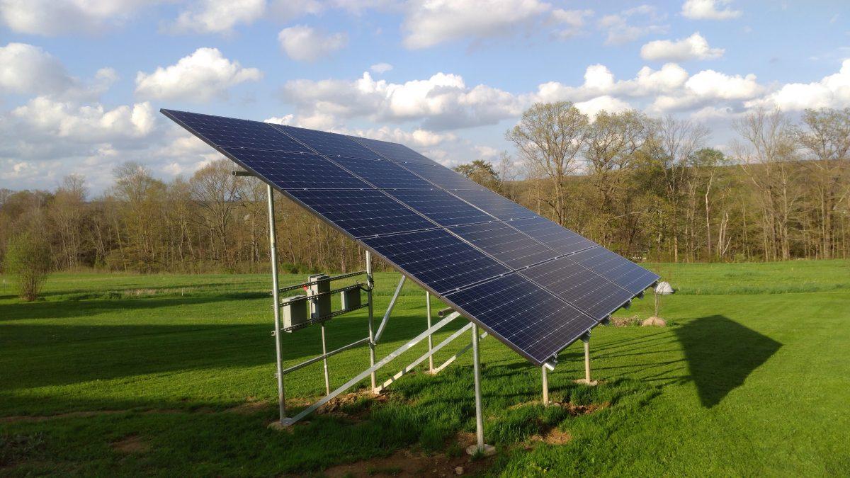 Science teacher installs solar panels