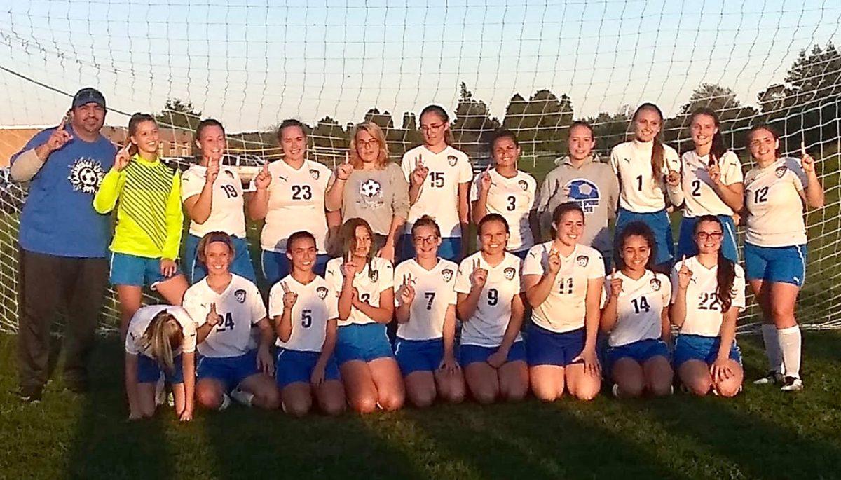 The Lady Blue Devils captured the Region 3 title on Oct. 11. (Photo courtesy of Cambridge Springs Girls Soccer Team facebook)