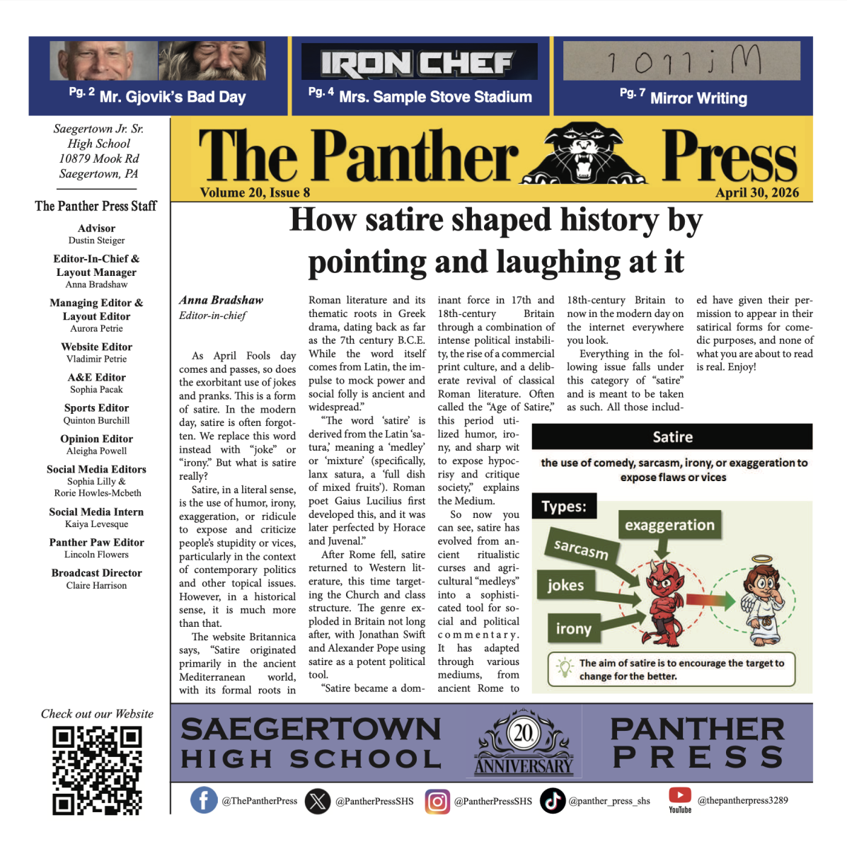 April Fool's Day Issue: Volume 20, Issue 8