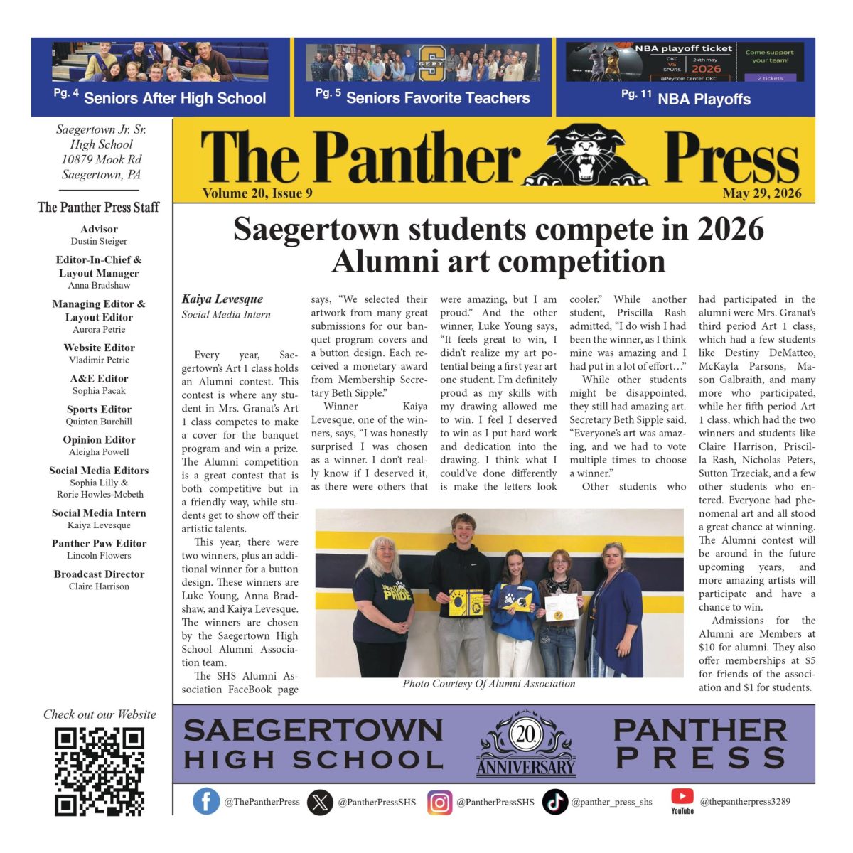 Senior Issue: Volume 20, Issue 9